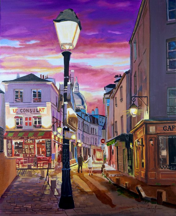 Paris Montmartre oil painting on canvas