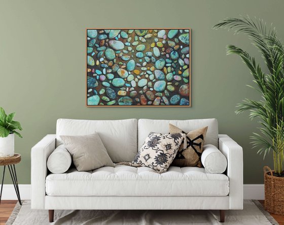 Sun Soaked Beach Rocks