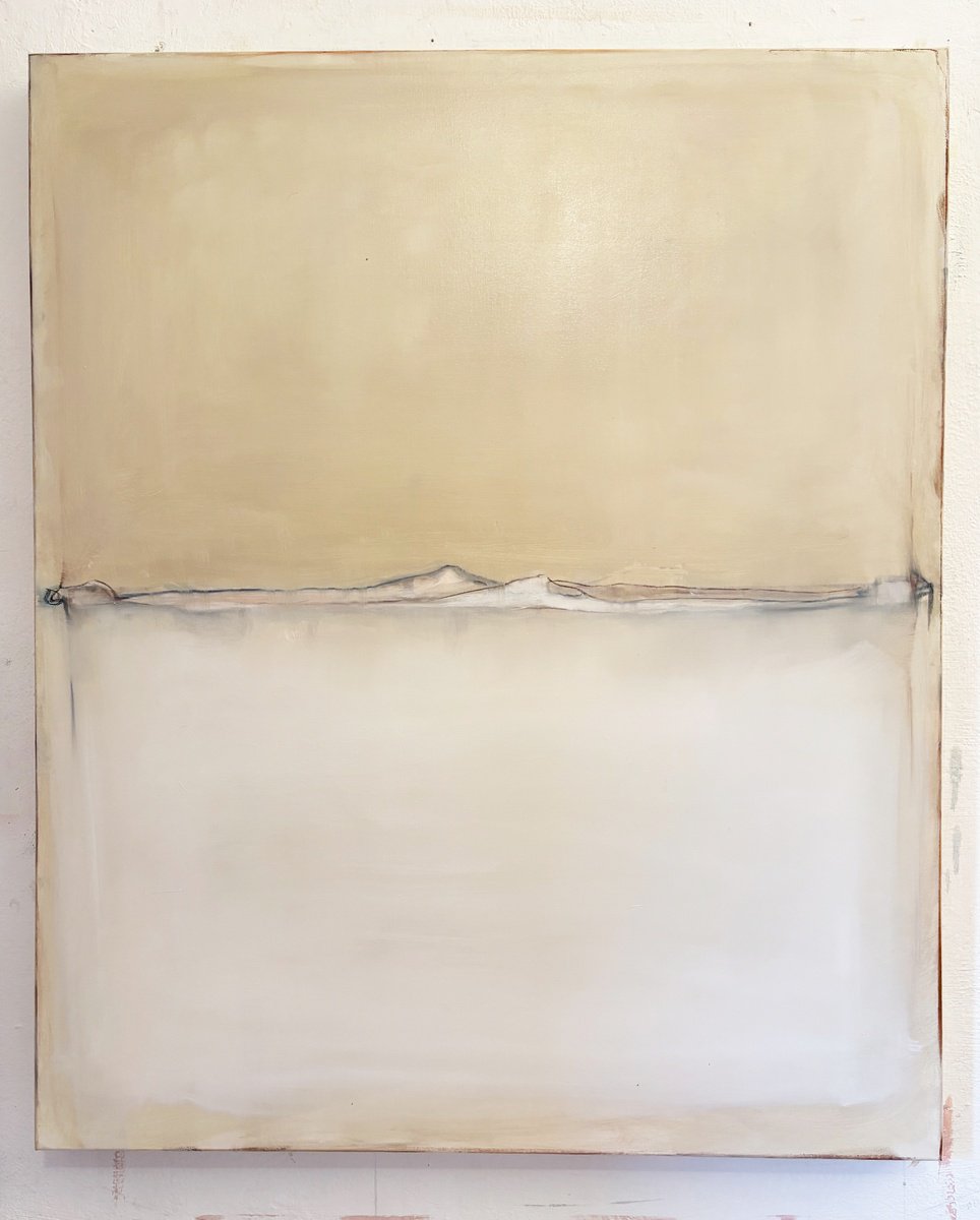 Abstract Cityscapes Oil Painting By Marilina Marchica, 31 X 39", Landscape, Original Artwork