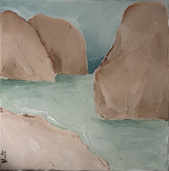 Rocks on the sea island of Mediterranean