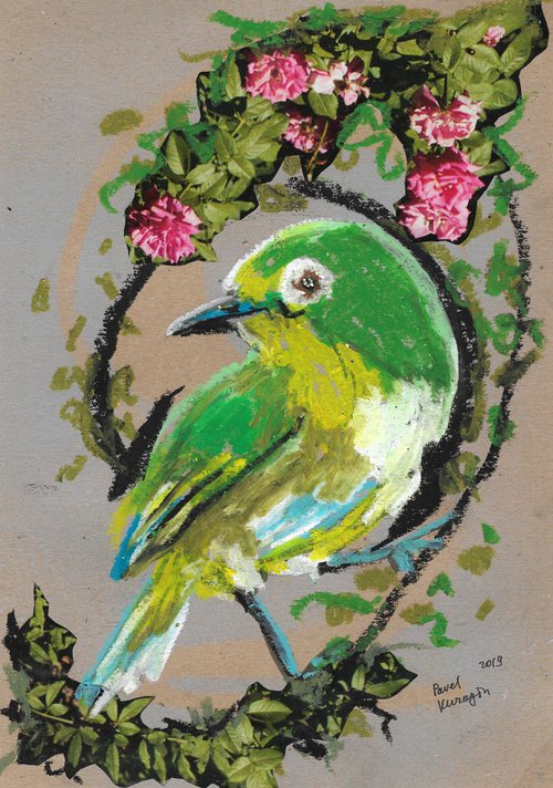 Bird and flowers #3 by Pavel Kuragin
