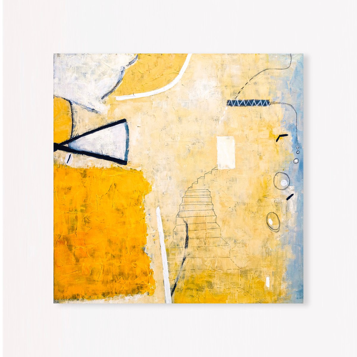 Abstract Acrylic Painting By Hyunah Kim, 30 X 30, Monday Dream, Original Artwork