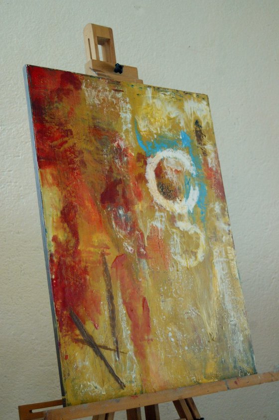 "Bright Days". Encaustic.