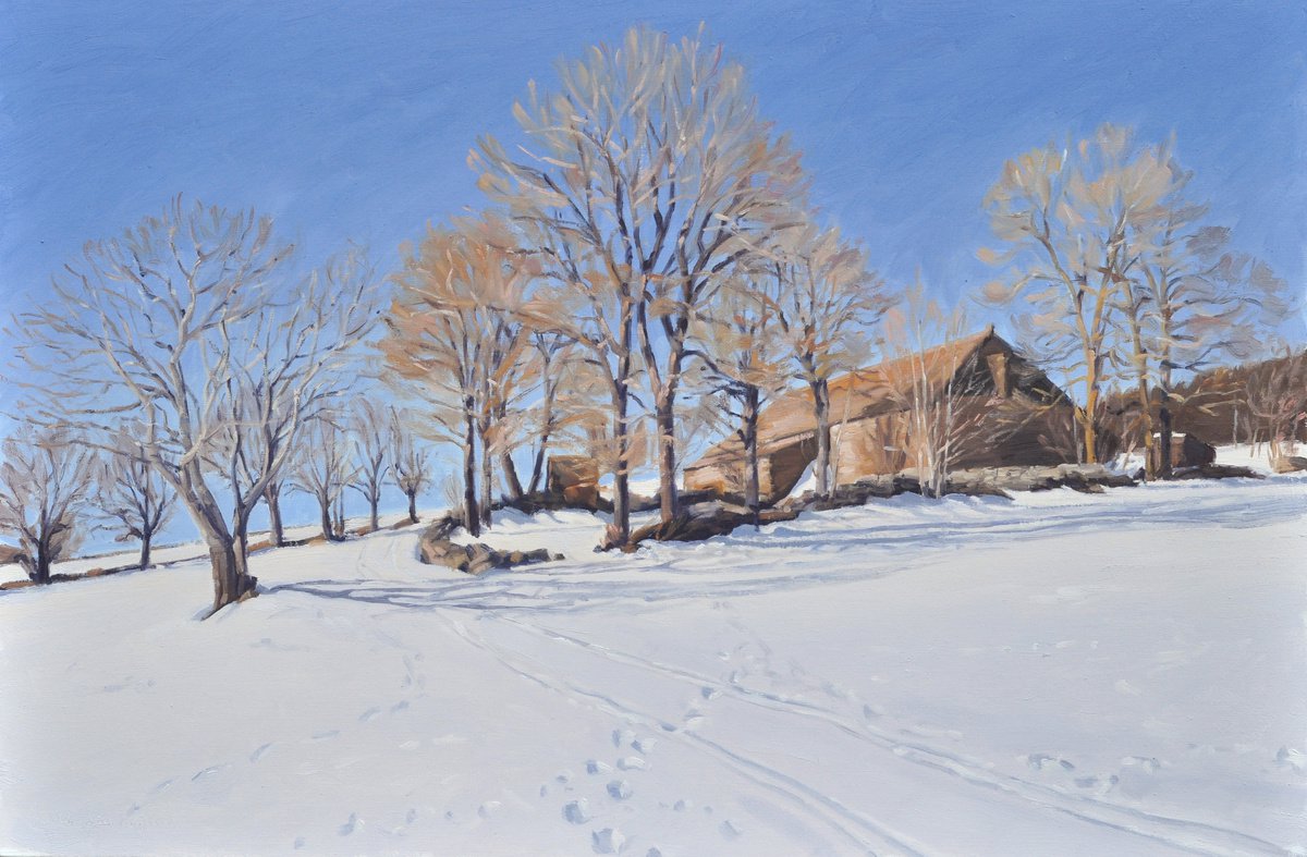 February 23, old farm in Mezenc by ANNE BAUDEQUIN