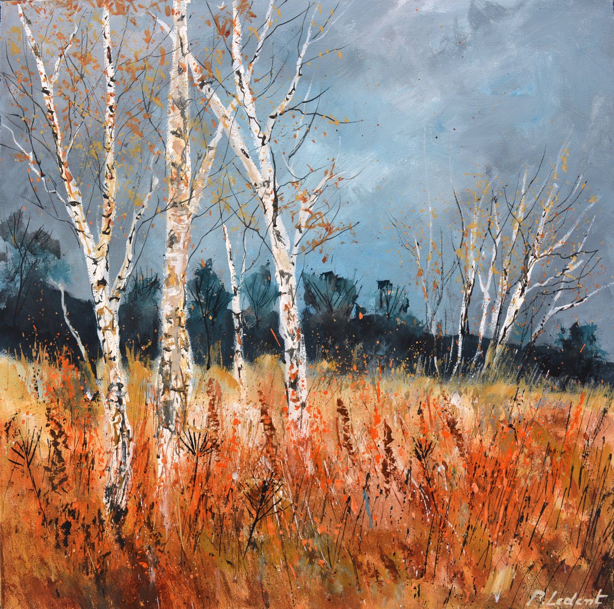 Aspen Trees In Autumn By Pol Henry Ledent, 24 X 24, Artwork For Sale On Artfinder