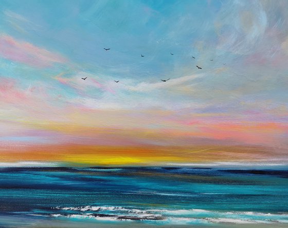 Gentle Skies - seascape, stunning, panoramic