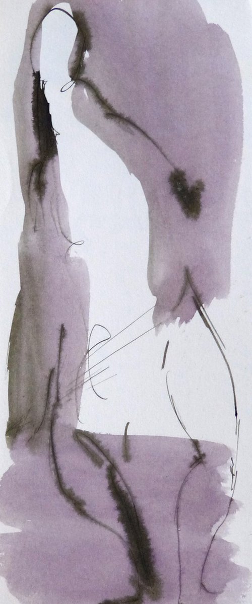 The seated model by Frederic Belaubre