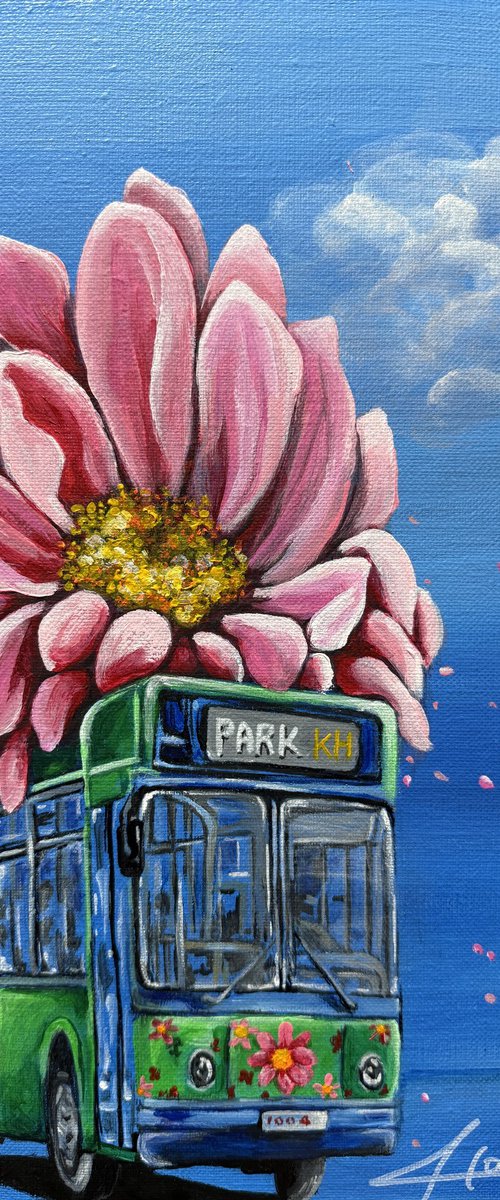 Bus to the Flower Road by KYUNGHWA PARK