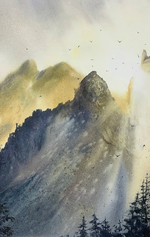 Sunrise in the mountains #2 by Eugenia Gorbacheva