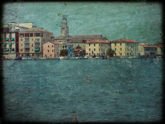 Venice sister town Chioggia in Italy - 60x80x4cm print on canvas 00882m2 READY to HANG