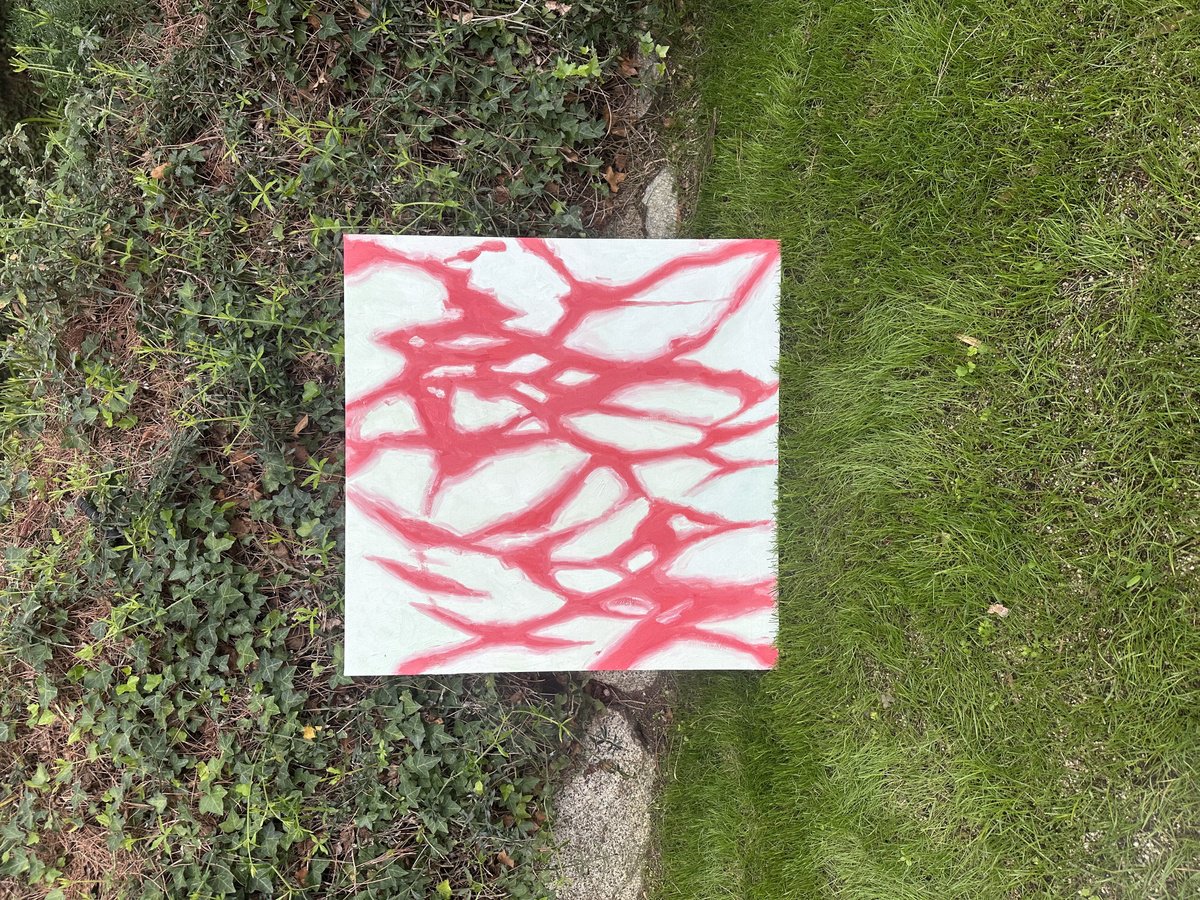 Geometric Abstract Oil Painting By Nataliya Lemesheva, 31 X 31", Shadow 38, Original Artwork