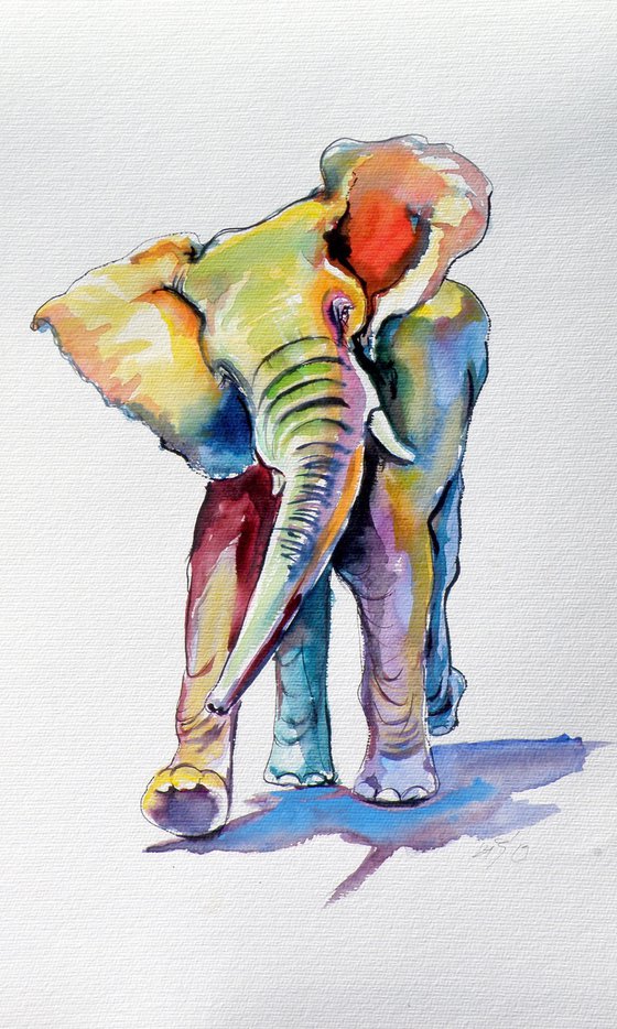 Elephant playing