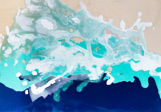 Abstract Sea Wave Ocean (diptych)