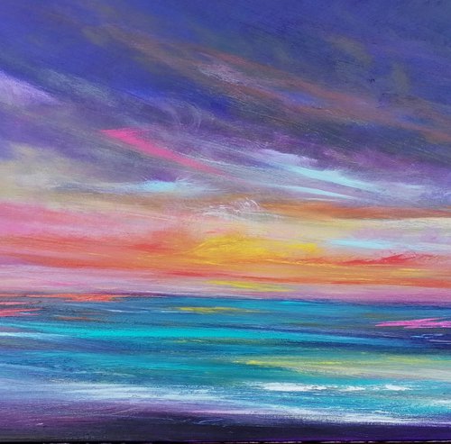A Ray of Hope - skyscape, stunning, panoramic by Mel Graham