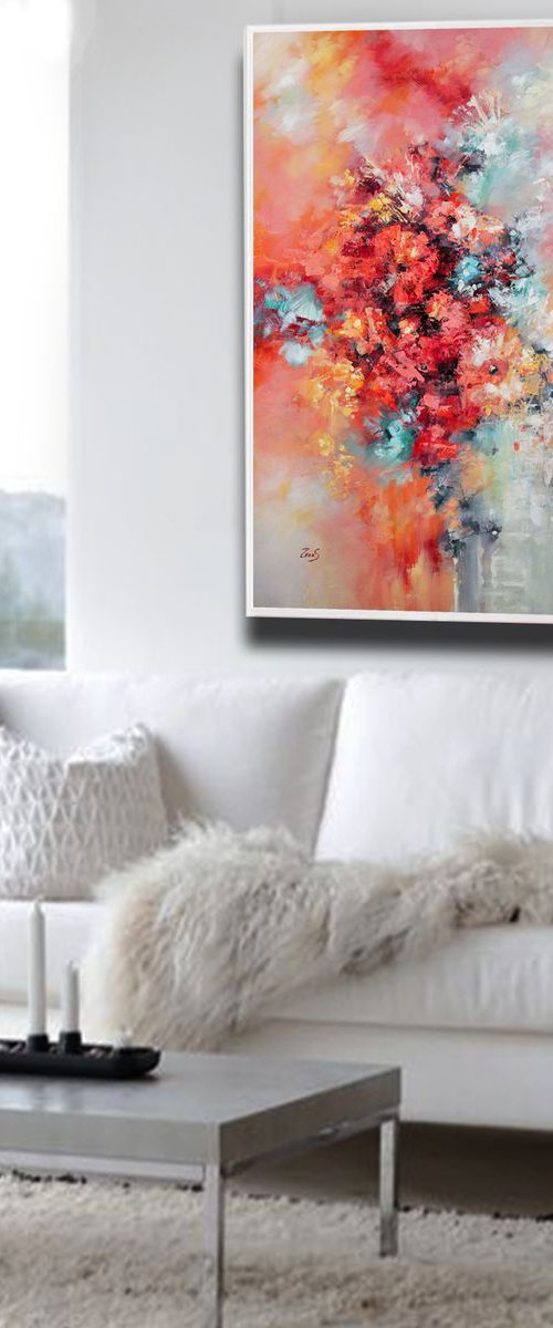 Flower Oil Painting Rose'n Chic by Sandra Zekk