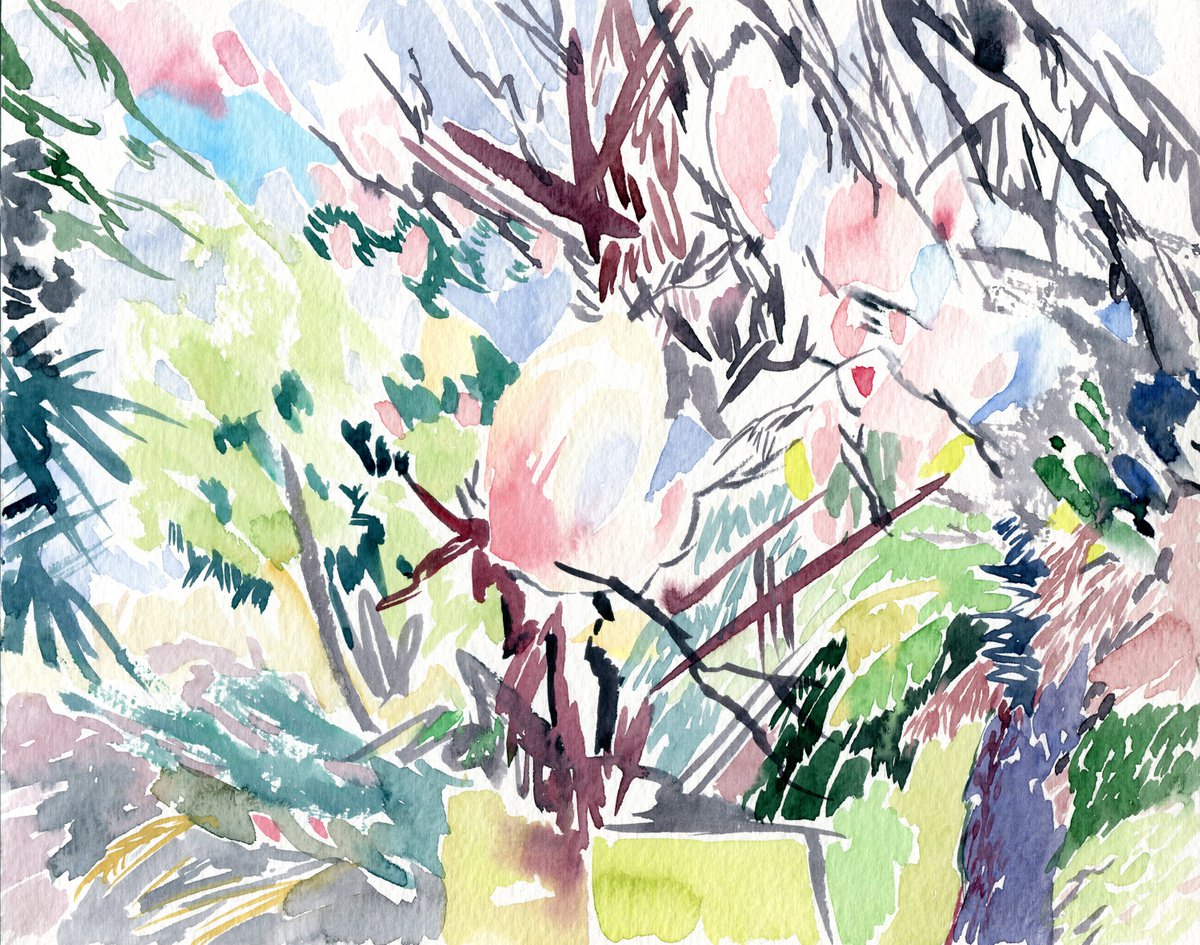 Magnolia blossom. Watercolor by Daria Galinski