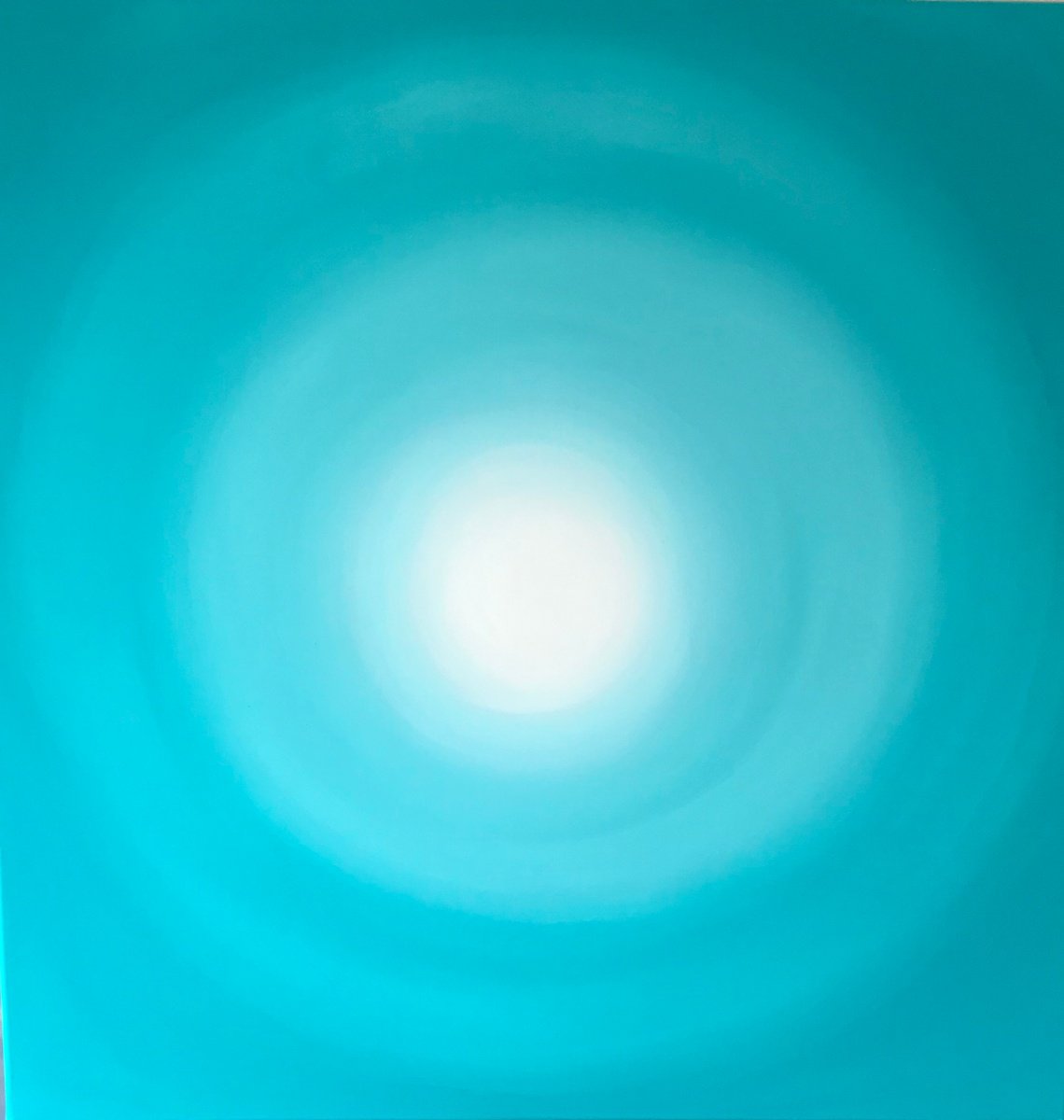 Turquoise And Yellow By Nicole Tudor-Williams, 35 X 35, Artwork For Sale On Artfinder