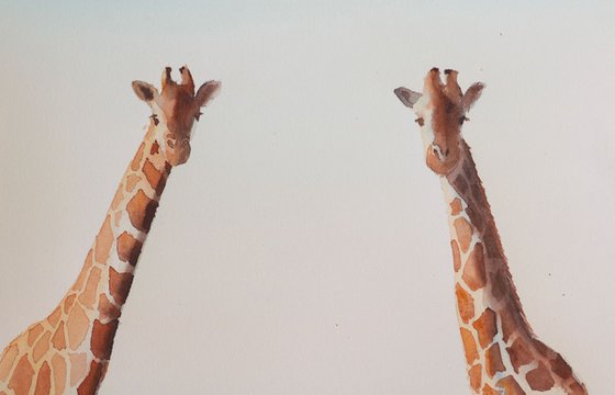 Giraffe Painting “Is It You Or Me"