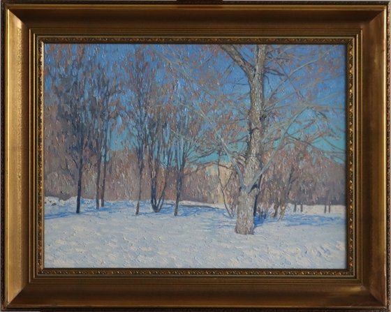 March. The sun is warming