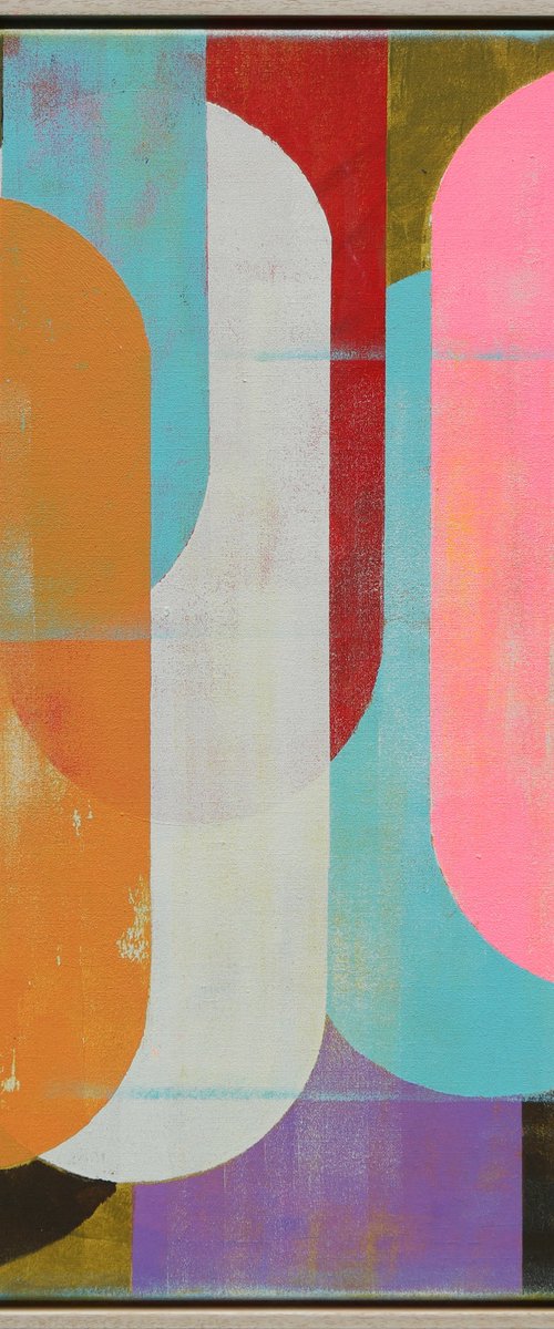 Traffic Full Color in Green Painting - 70x70 cm Ronald Hunter by Ronald Hunter
