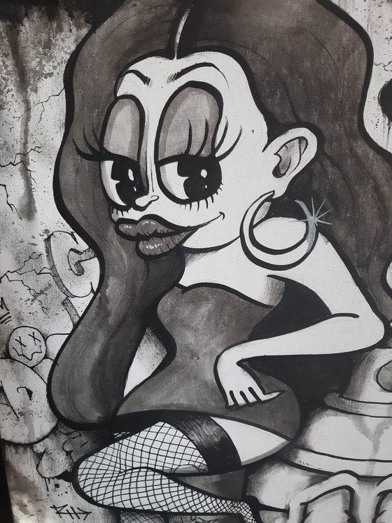 Pinup Girl and Spray Can