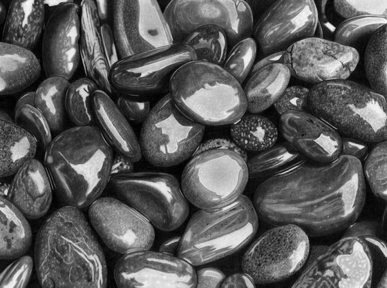 Wet Pebbles #7 (Pencil Drawing)