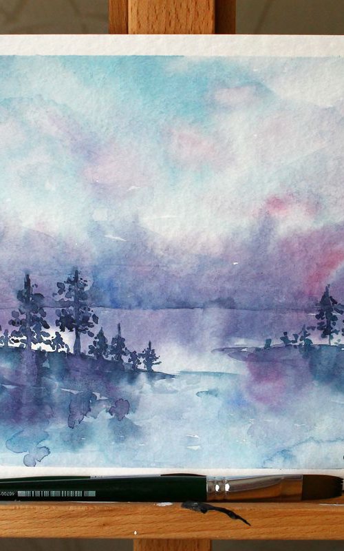 Lake, sea and trees. by Svetlana Vitman