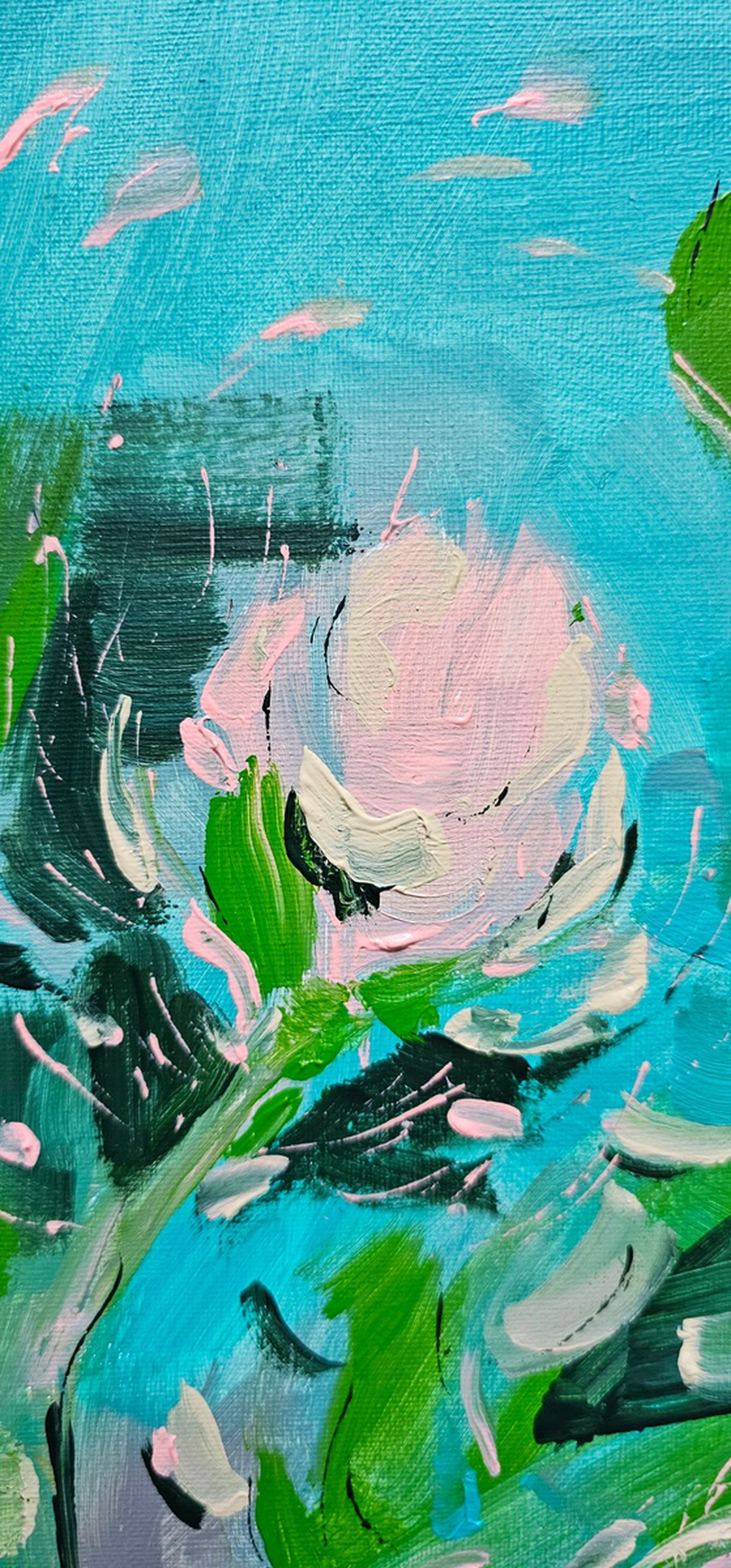 Original Acrylic Painting - Abstract Rose of My Heart Is Loosing