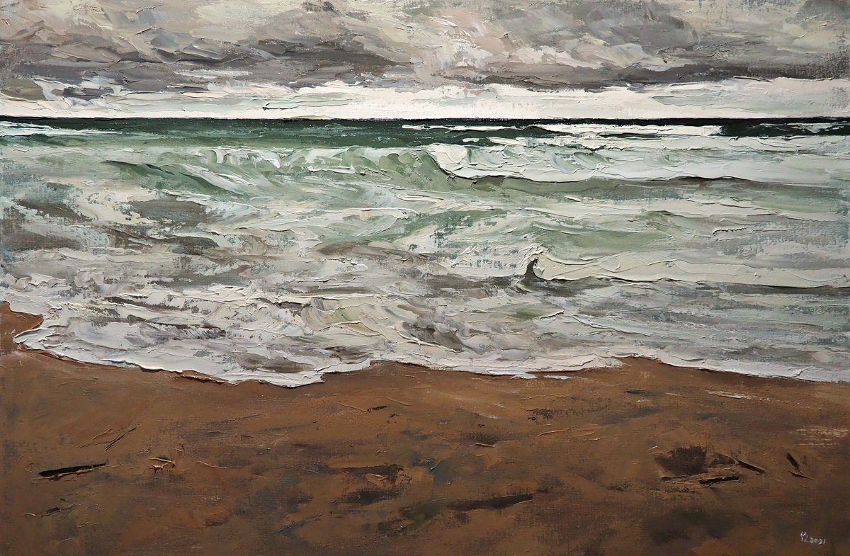 Waves By Yuanyuan Liu, 35 X 24, Artwork For Sale On Artfinder