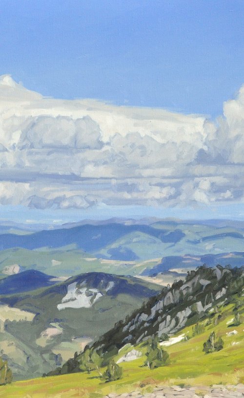 Clouds above Mount Mézenc by ANNE BAUDEQUIN