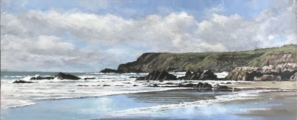 Seascape 42 - Widemouth Bay, near Bude, North Cornwall. by Russell Aisthorpe