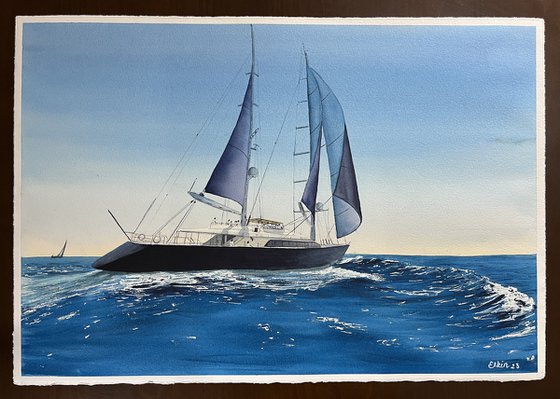 Super yacht set sails.