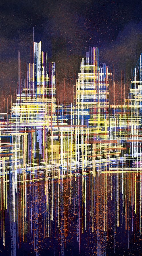 London Skyline At Night by Marc Todd