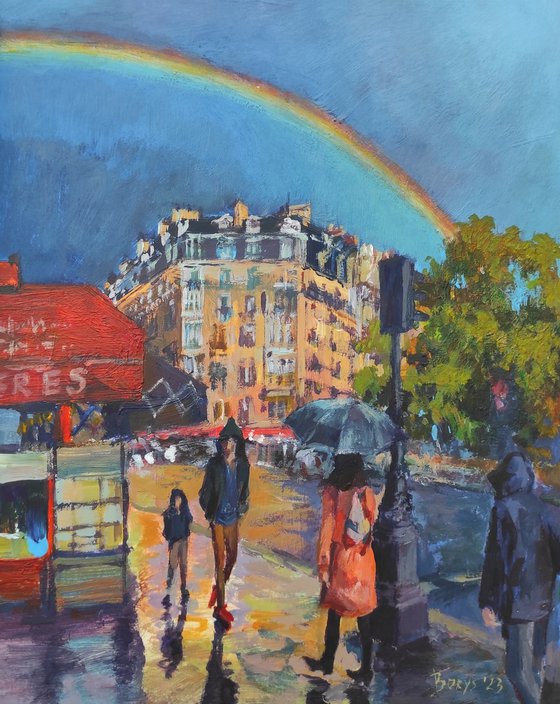 A rainbow in the sky of Paris