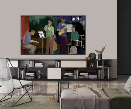 COOL QUARTET  53"X27"