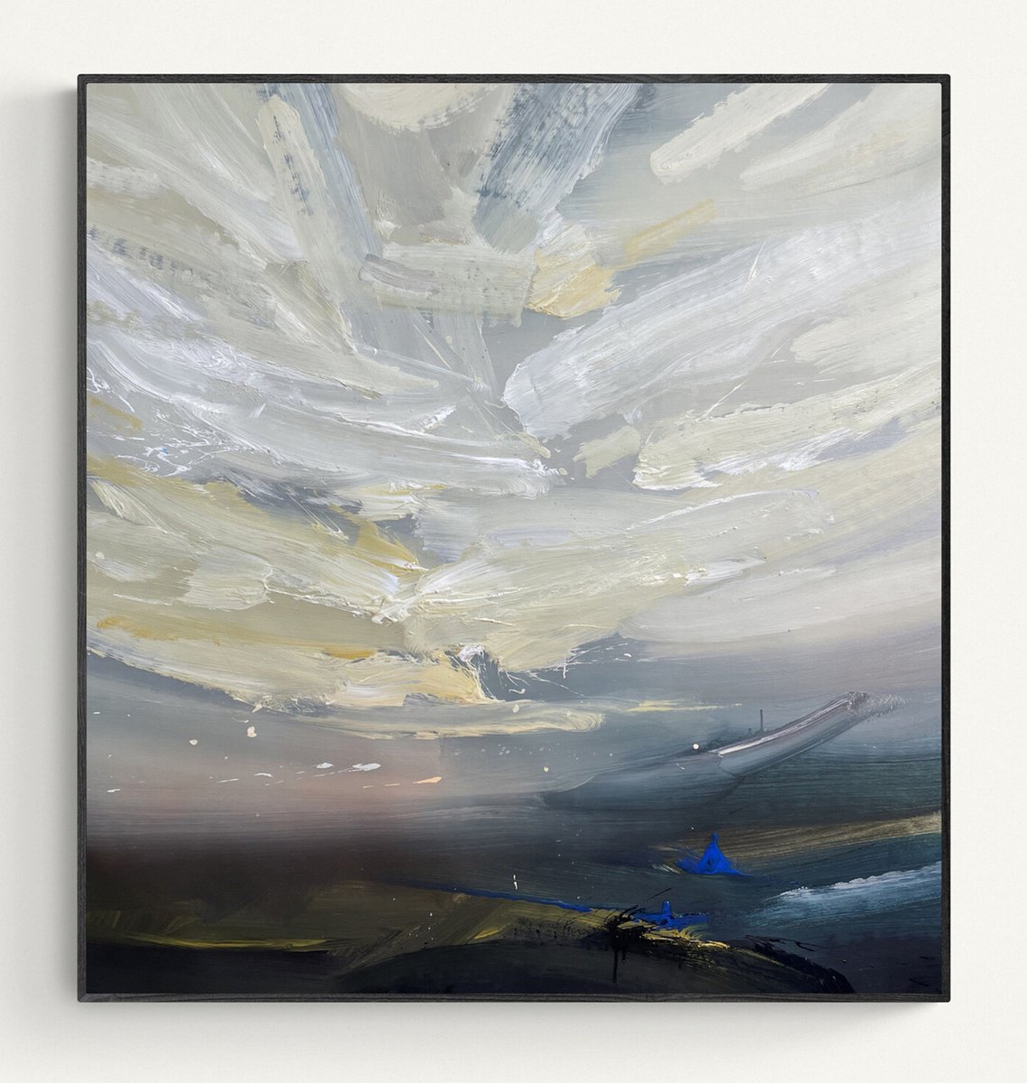 Abstract Landscape Acrylic Painting By Nazarii Medvid, 37 X 39", Depth Of Nature 257, Original Artwork