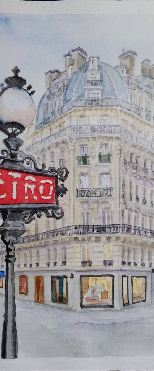 Parisian metro station Rue Saint Sulpice by Dmitry Fedorov