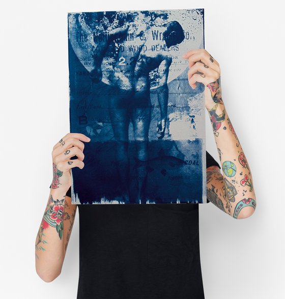 Cyanotype_04_A3_Man and moon