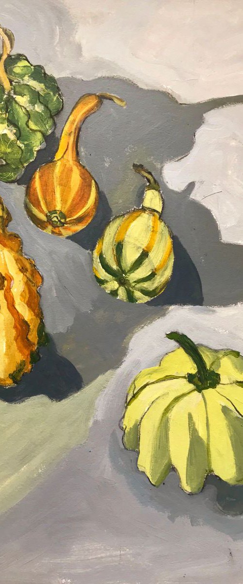 Autumn gourd creatures by Christine Callum  McInally