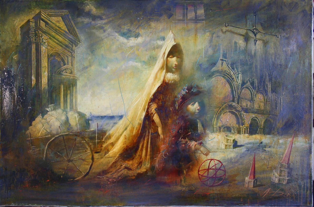 Impressionistic Portrait Oil Painting By Alexandr Dobrodiy, 35 X 24, ???????? ?????????, Original Artwork