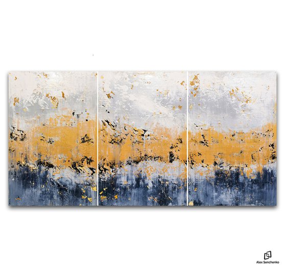 180x90cm. / Abstract triptych / Abstract 2177