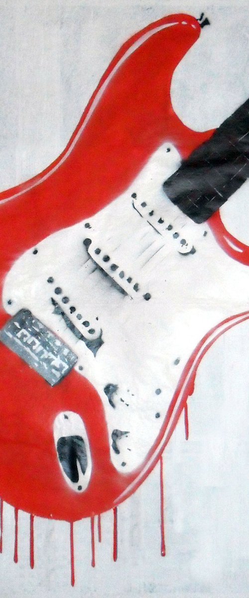 BLEEDING GUITAR (ON AN URBOX). by Juan Sly
