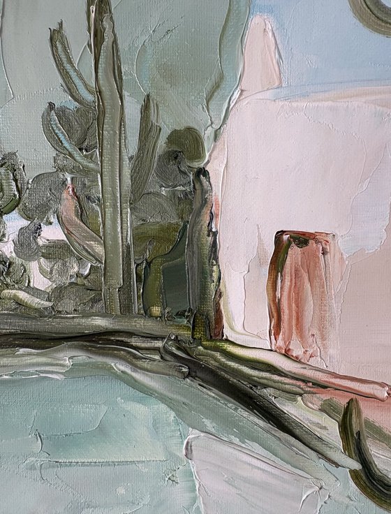 Mallorca swim pool cactus garden house