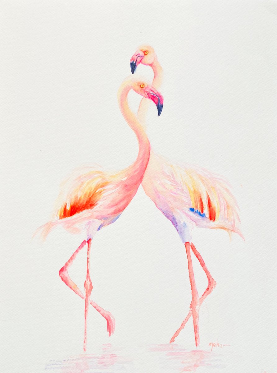A pair of Flamingos by Neha Soni