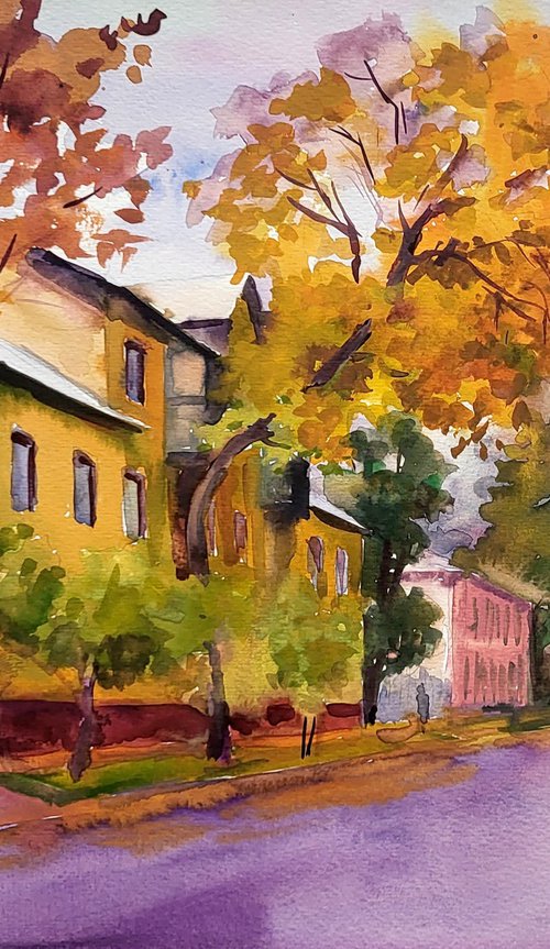 Autumn in the city by Boris Serdyuk