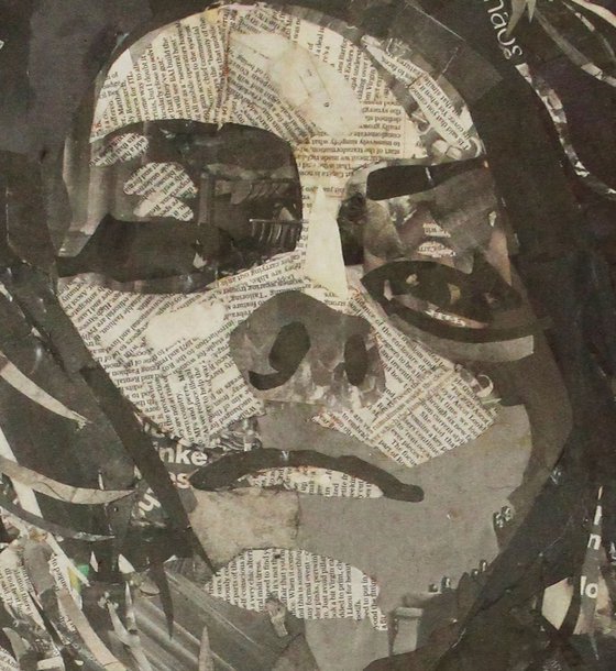 SLY GIRL 5 (NEWSPAPER ART).