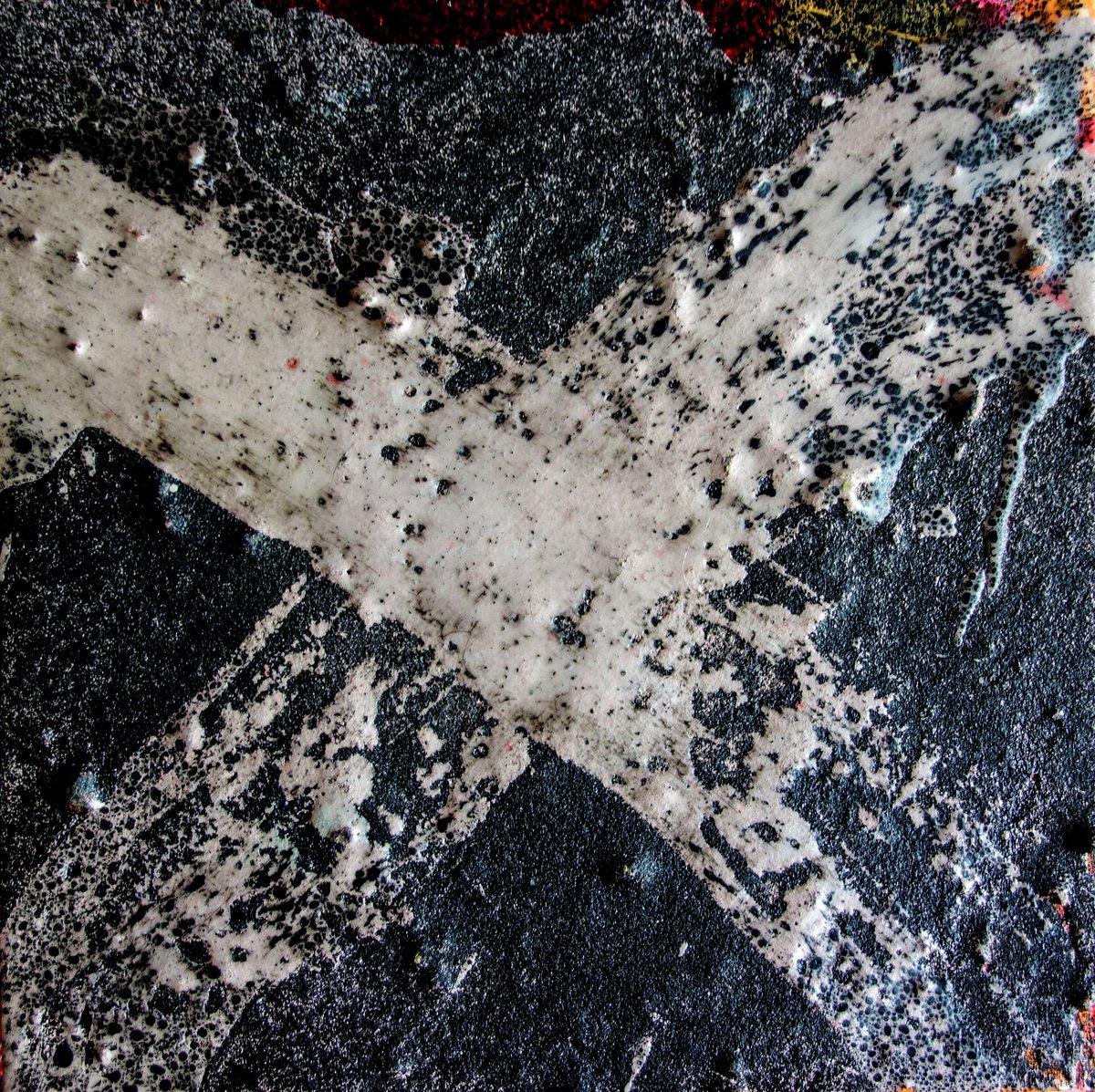 Expressive Abstract Limited Edition Print By Elizabeth Anne Fox, 6 X 6, Frozen Pond 1, Original Artwork