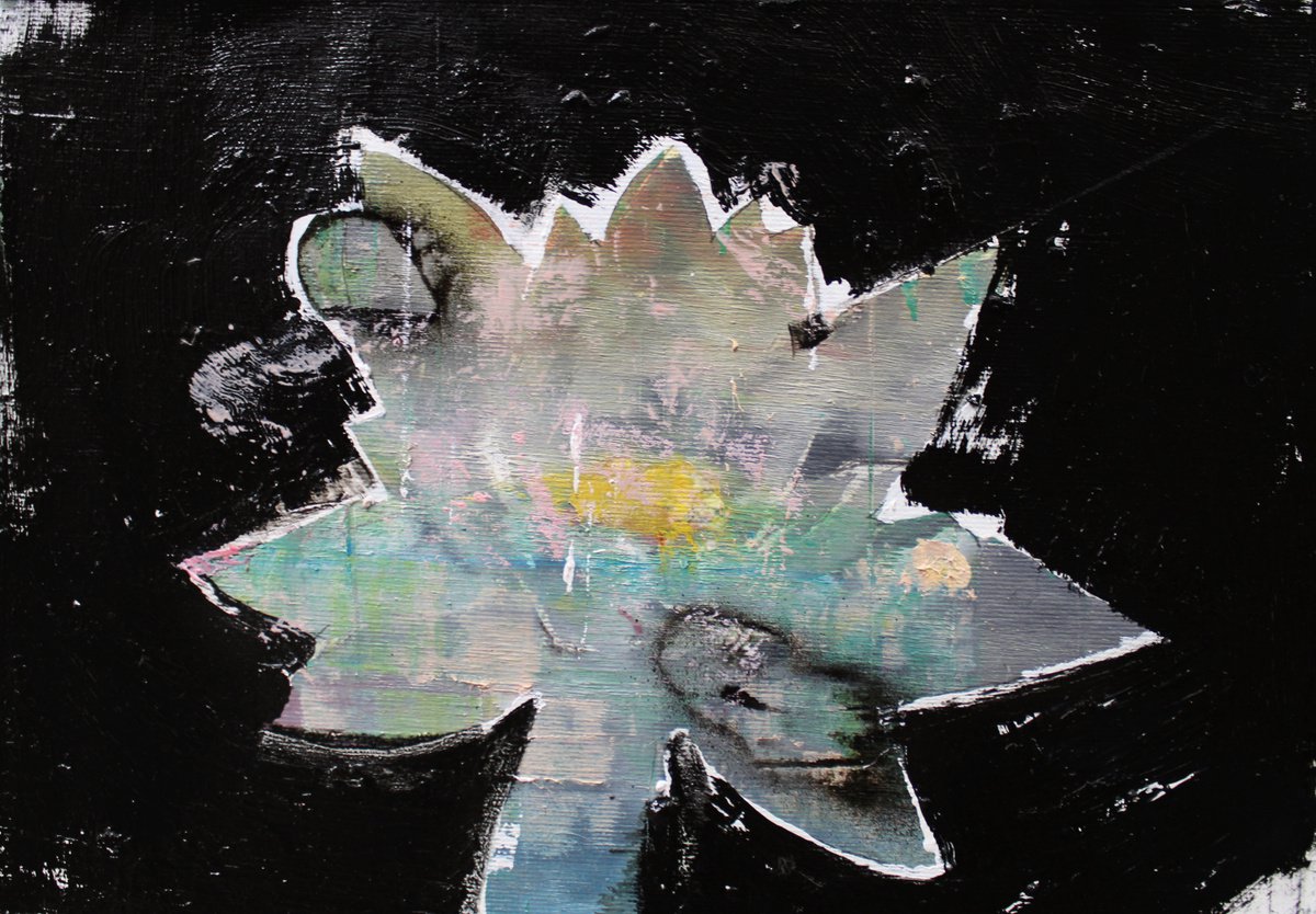 Expressive Botanical Oil Painting By Milos Hronec, 12 X 8", Beauty Of Summer Iii, Original Artwork