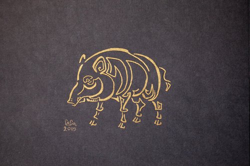 "A wild boar" by Fefa Koroleva