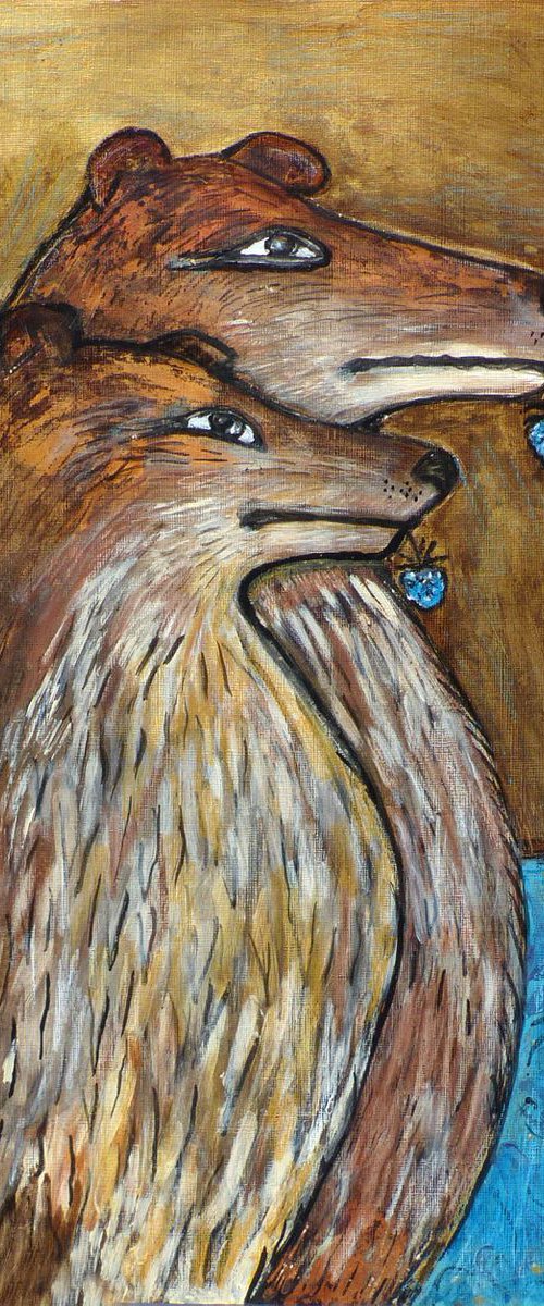 Two dogs by Elizabeth Vlasova